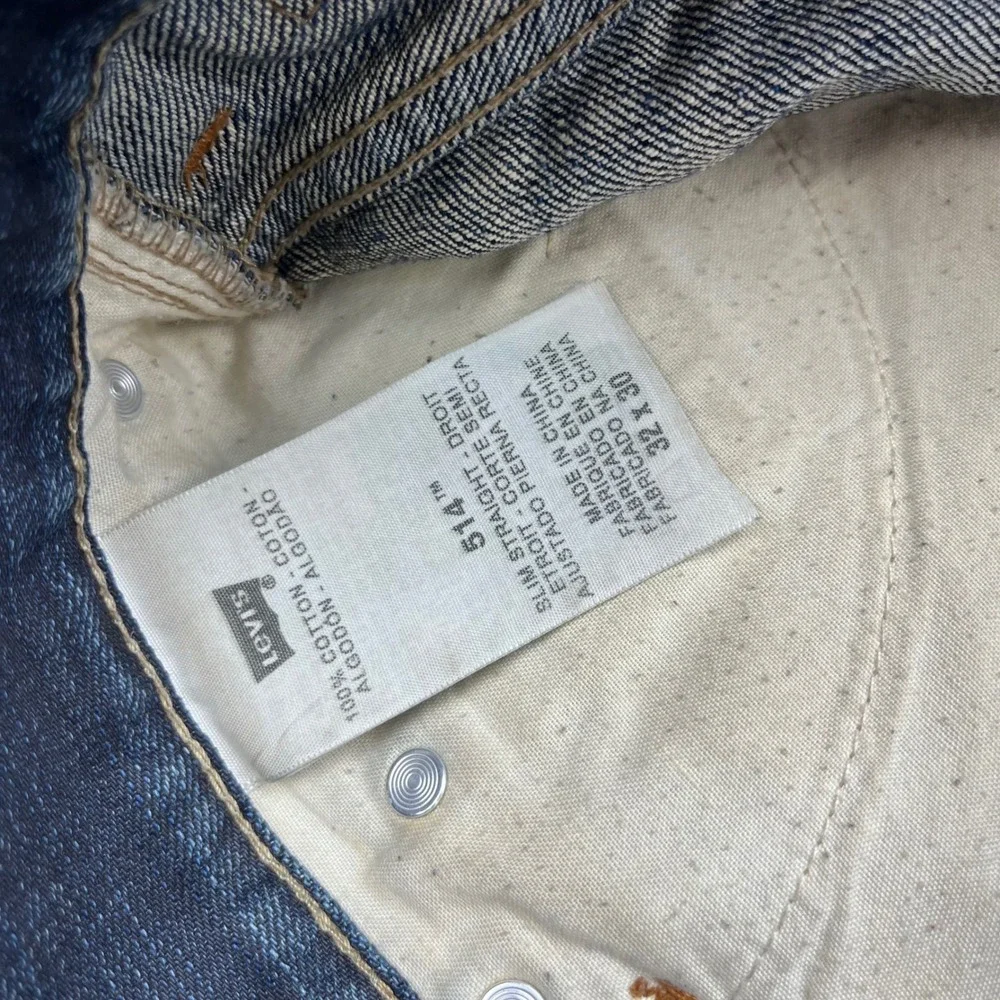 Levi's 514 Slim Straight Leg Denim Dark Wash Indigo Jeans